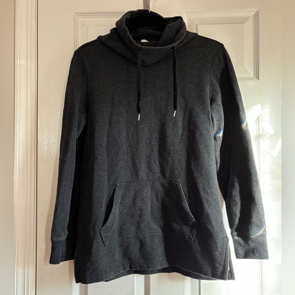 Lightly worn, grey sweater, no stains